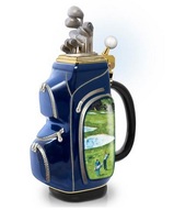 Дизайнерские подарки, гольф подарок , фарфоровая кружка - Дизайнерская кружка Сумка для гольфа