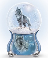 Снежные шары, подарки для дома, музыкальный шар снежный - Снежный шар музыкальный. Волк