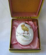 Винтажный фарфор, немецкий фарфор, винтажные подарки - Пасхальное яйцо 1974 Петух цыплята