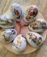 Пасхальные яйца, пасхальные подарки, пасхальные украшения - Пасхальное яйцо - полная коллекция 7 шт.