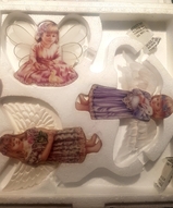 фарфоровые ангелы, подарок для девушки, подарок для дочки, ёлочные игрушки - Фарфоровые панно №1 Ангелы 3шт.