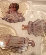 фарфоровый ангел, подарок для девушки, подарок для дочки, ёлочные игрушки  - Фарфоровые панно №3 Ангелы 3шт.