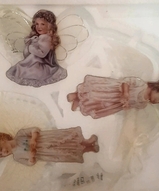 фарфоровый ангел, подарок для девушки, подарок для дочки, оберег  - Фарфоровые панно №5 Ангелы 3шт. 