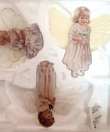 фарфоровый ангел, подарок для девушки, подарок для дочки, оберег  - Фарфоровые панно №7 Ангелы 3шт. 