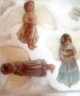 фарфоровый ангел, подарок для девушки, подарок для дочки, оберег  - Фарфоровые панно 10 Ангелы (3шт.) 