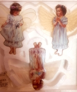 фарфоровый ангел, подарок для девушки, подарок для дочки, оберег  - Фарфоровые панно 12 Ангелы 3шт. 