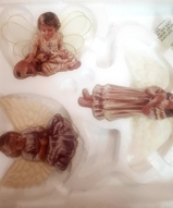 фарфоровый ангел, подарок для девушки, подарок для дочки, оберег, подарок на Пасху  - Фарфоровые панно 15 Ангелы 3шт. 