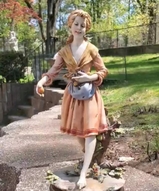 Фарфоровая статуэтка, итальянский фарфор, европейские статуэтки - Девушка с фруктами