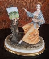 Фарфоровая статуэтка, итальянская статуэтка, подарок художнице - Портрет хуждожницы