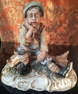 Итальянская статуэтка, статуэтки каподимонте, авторские статуэтки, фарфоровые статуэтки - Мне, всегда есть о чём подумать!