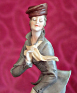 фарфоровая статуэтка, итальянский фарфора, винтажные статуэтки, статуэтка девушки - Летящей походкой