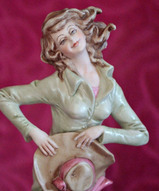 фарфоровая статуэтка, итальянский фарфора, винтажные статуэтки, статуэтка девушки - Фарфоровая статуэтка Есть только миг