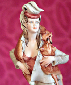 Статуэтка Леди с горжеткой из лисы от автора Bruno Merli от Capodimonte