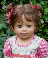 Виниловая кукла, большая кукла, куклы коллекционная - Реалистичная кукла Вторник шатенка