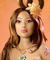 Фарфоровая кукла с татуировкой - Galadenia гейша