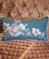 подушка орхидея, декоративная подушка, дизайнерская подушка для дивана, авторская работа - Декоративная подушка Валерия 1