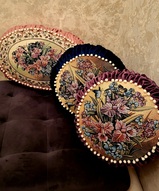 Три подушки, диванные подушки, декоративные подушки, домашний декор - Комплект подушек для дивана Ирисы 3 шт.