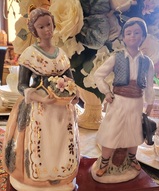 фарфоровые статуэтки купить, винтажные статуэтки купить - Фарфоровая статуэтка Испанская пара