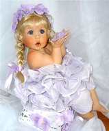 Коллекционная кукла фарфоровая - Виолетта - Фиалка