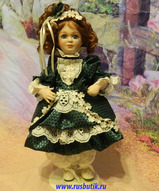 маленькая кукла, фарфоровая кукла, коллекционная кукла, музыкальная кукла - Фарфоровая кукла Маленькая Коллин б.у.